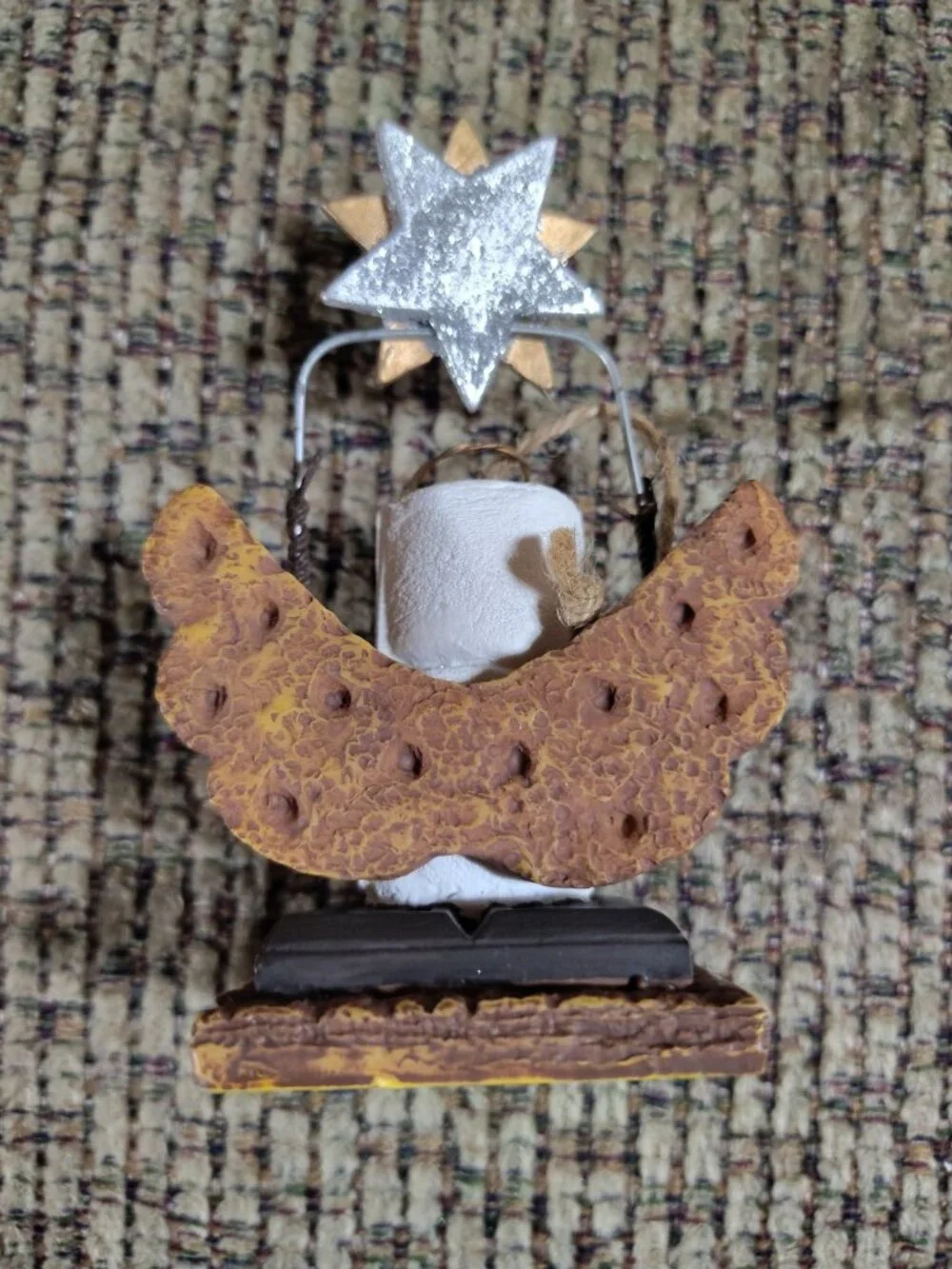 S'mores Midwest of Cannon Falls Marshmallow Snowman Angel Heart Ornament